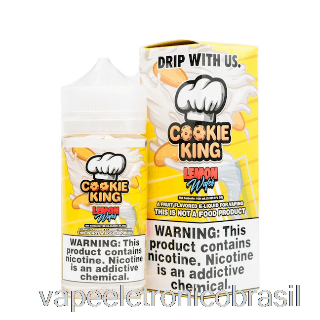 Vape Eletrônico Wafer De Limão - Cookie King - 100ml 6mg